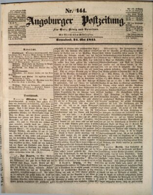 Augsburger Postzeitung Samstag 24. Mai 1845