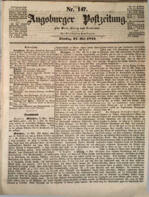 Augsburger Postzeitung Dienstag 27. Mai 1845