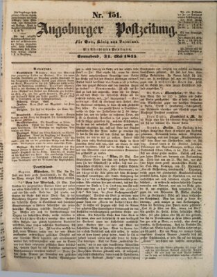 Augsburger Postzeitung Samstag 31. Mai 1845