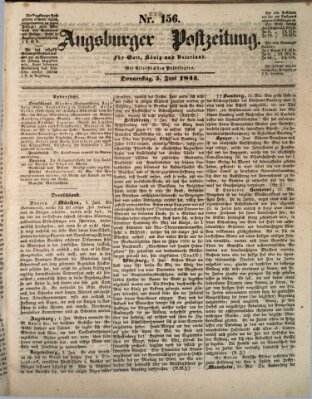 Augsburger Postzeitung Donnerstag 5. Juni 1845