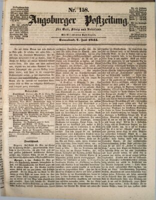 Augsburger Postzeitung Samstag 7. Juni 1845