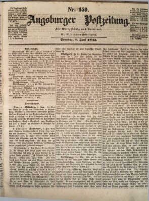 Augsburger Postzeitung Sonntag 8. Juni 1845