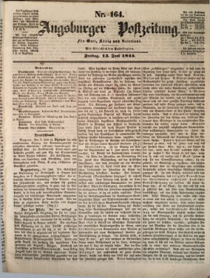 Augsburger Postzeitung Freitag 13. Juni 1845