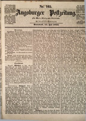 Augsburger Postzeitung Samstag 14. Juni 1845