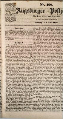 Augsburger Postzeitung Dienstag 17. Juni 1845