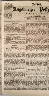 Augsburger Postzeitung Mittwoch 18. Juni 1845