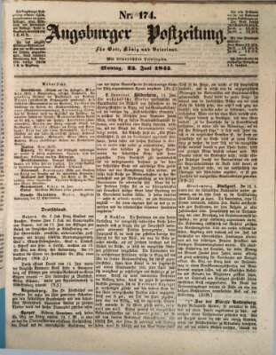 Augsburger Postzeitung Montag 23. Juni 1845