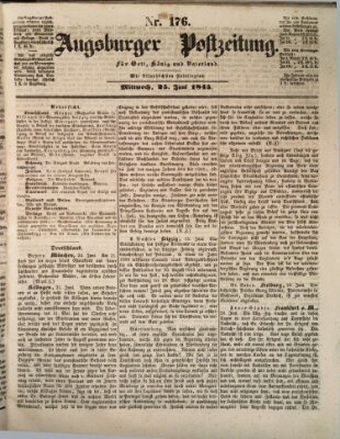 Augsburger Postzeitung Mittwoch 25. Juni 1845