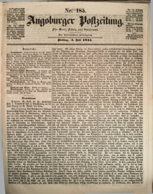 Augsburger Postzeitung Freitag 4. Juli 1845