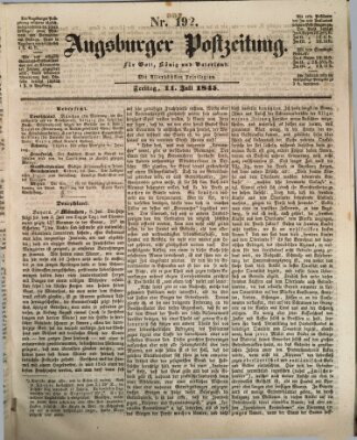 Augsburger Postzeitung Freitag 11. Juli 1845