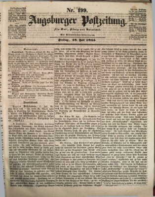 Augsburger Postzeitung Freitag 18. Juli 1845