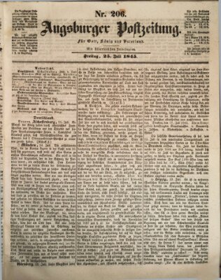 Augsburger Postzeitung Freitag 25. Juli 1845