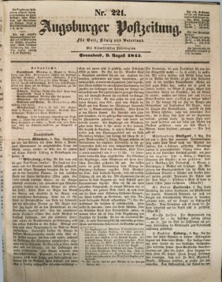 Augsburger Postzeitung Samstag 9. August 1845