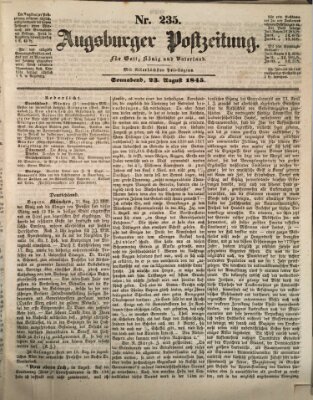 Augsburger Postzeitung Samstag 23. August 1845