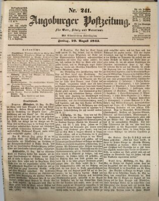 Augsburger Postzeitung Freitag 29. August 1845