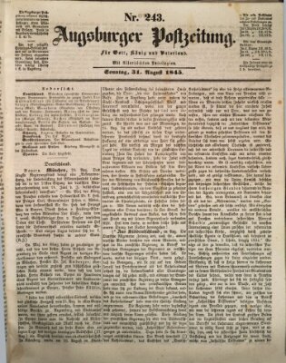 Augsburger Postzeitung Sonntag 31. August 1845