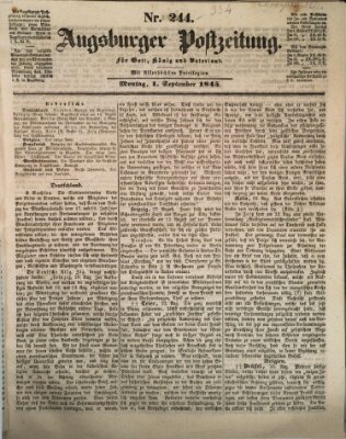 Augsburger Postzeitung Montag 1. September 1845