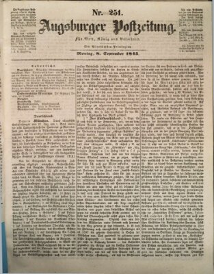 Augsburger Postzeitung Montag 8. September 1845