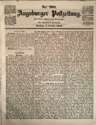 Augsburger Postzeitung Dienstag 7. Oktober 1845