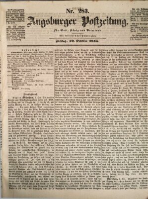 Augsburger Postzeitung Freitag 10. Oktober 1845