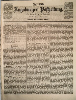 Augsburger Postzeitung Freitag 17. Oktober 1845