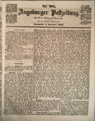 Augsburger Postzeitung Samstag 1. November 1845