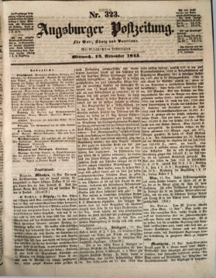 Augsburger Postzeitung Mittwoch 19. November 1845