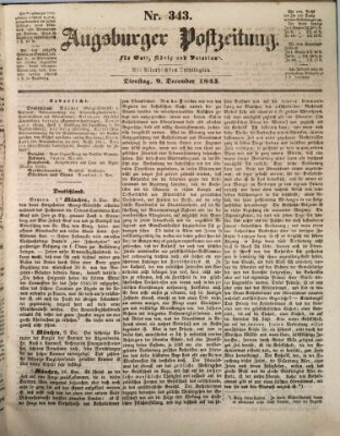 Augsburger Postzeitung Dienstag 9. Dezember 1845