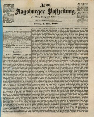 Augsburger Postzeitung Sonntag 1. März 1846