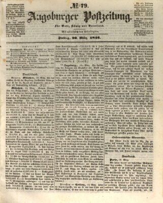 Augsburger Postzeitung Freitag 20. März 1846