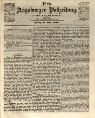 Augsburger Postzeitung Freitag 27. März 1846