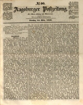 Augsburger Postzeitung Dienstag 31. März 1846