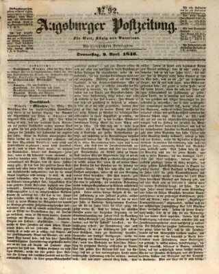 Augsburger Postzeitung Donnerstag 2. April 1846
