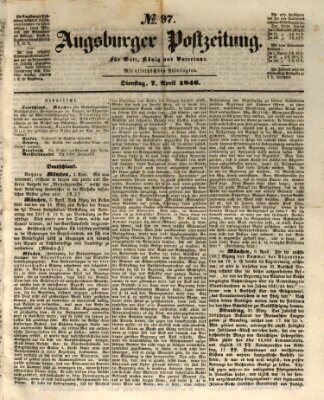 Augsburger Postzeitung Dienstag 7. April 1846