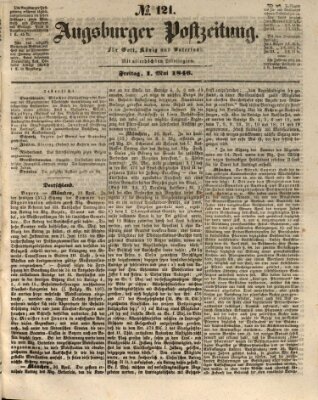 Augsburger Postzeitung Freitag 1. Mai 1846