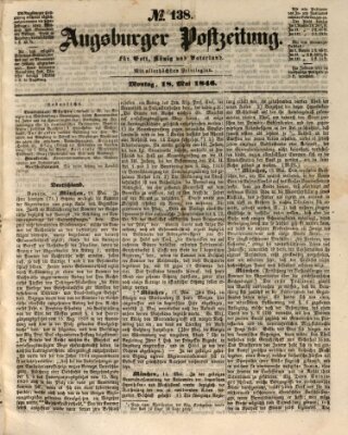 Augsburger Postzeitung Montag 18. Mai 1846