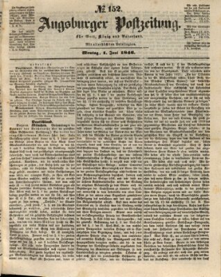 Augsburger Postzeitung Montag 1. Juni 1846