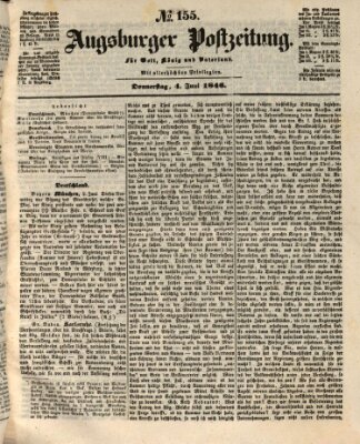 Augsburger Postzeitung Donnerstag 4. Juni 1846