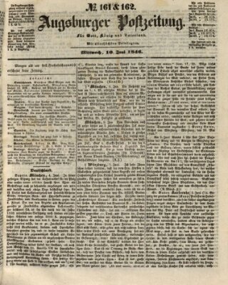 Augsburger Postzeitung Mittwoch 10. Juni 1846