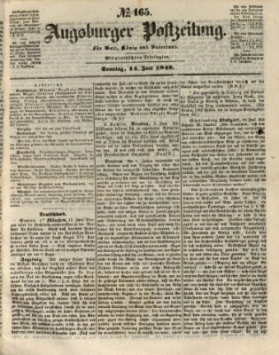 Augsburger Postzeitung Sonntag 14. Juni 1846