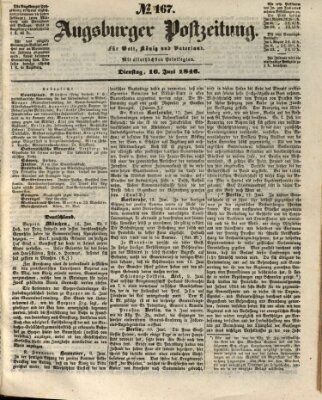 Augsburger Postzeitung Dienstag 16. Juni 1846