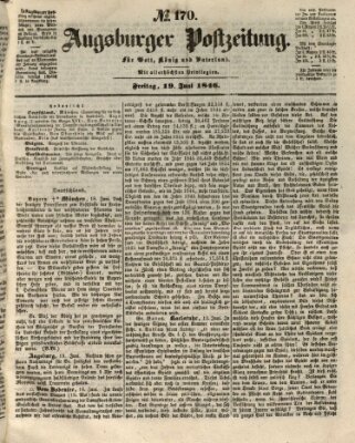 Augsburger Postzeitung Freitag 19. Juni 1846