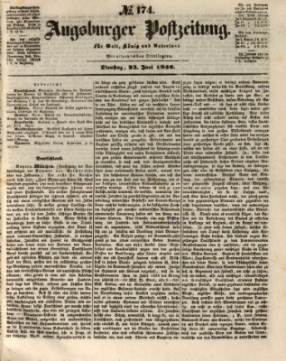 Augsburger Postzeitung Dienstag 23. Juni 1846