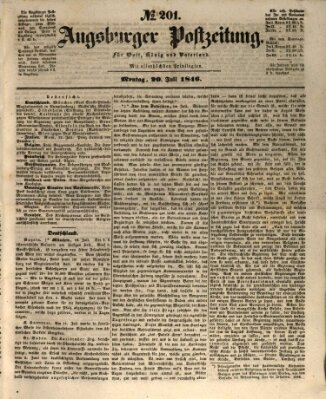 Augsburger Postzeitung Montag 20. Juli 1846