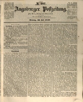 Augsburger Postzeitung Sonntag 26. Juli 1846