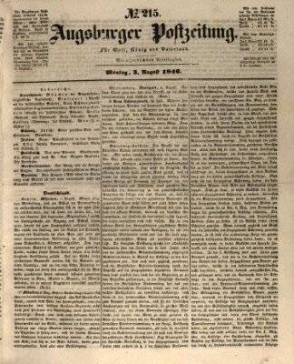 Augsburger Postzeitung Montag 3. August 1846