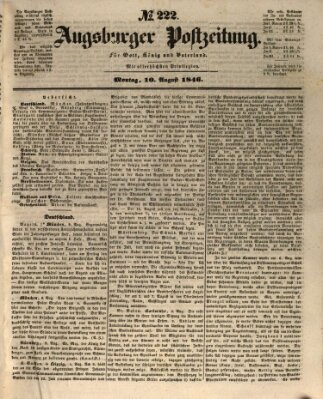 Augsburger Postzeitung Montag 10. August 1846