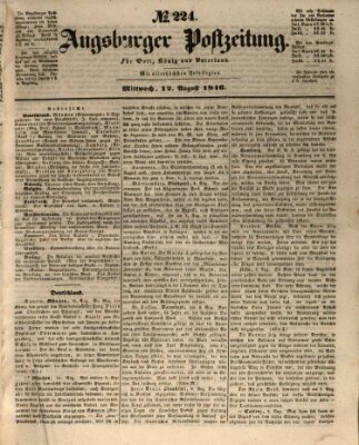 Augsburger Postzeitung Mittwoch 12. August 1846