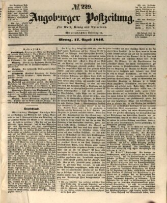 Augsburger Postzeitung Montag 17. August 1846