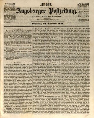 Augsburger Postzeitung Donnerstag 24. September 1846